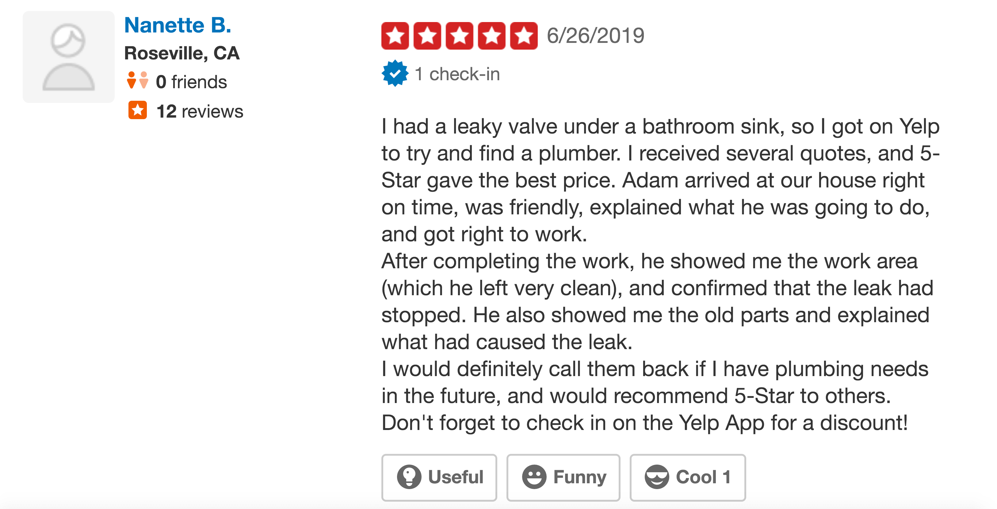 yelp review