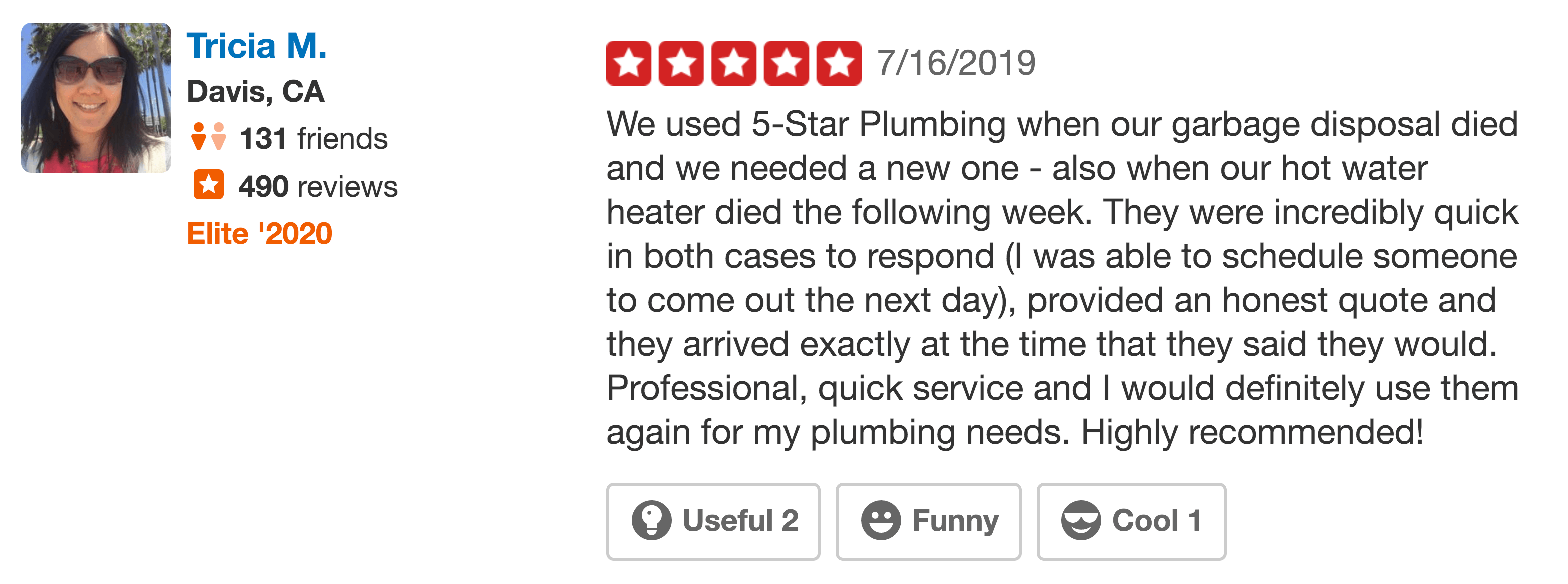 yelp review